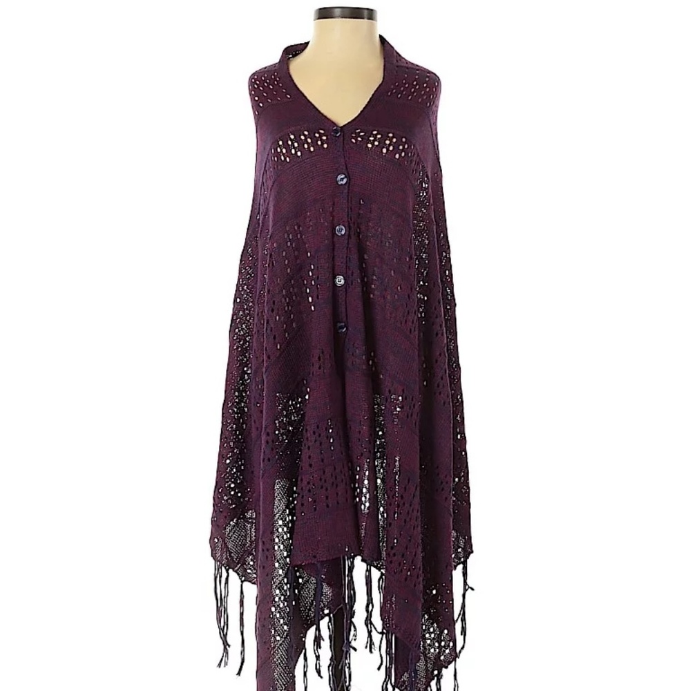 Nwot LuLaRoe Mimi poncho wrap purple!